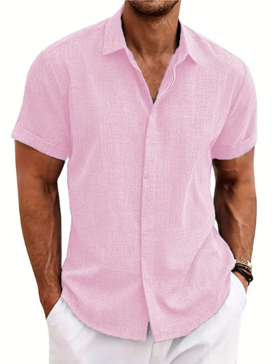 Men’s Short Sleeve Button-Up Shirt | Casual
