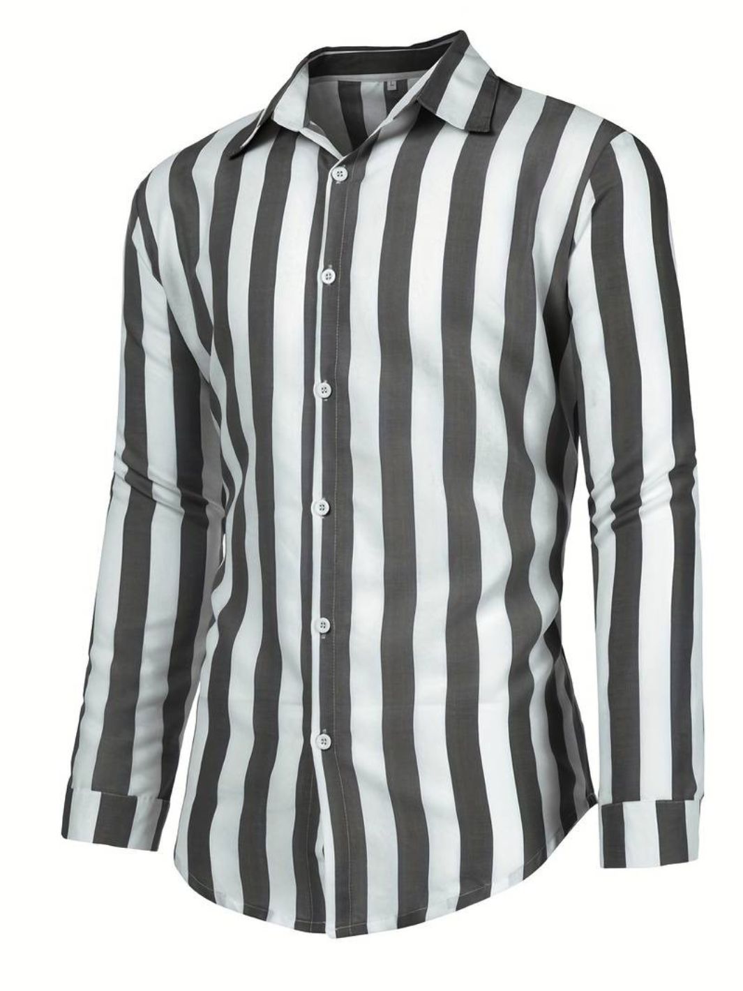 Men’s Striped Long Sleeve Shirt | Button-Up